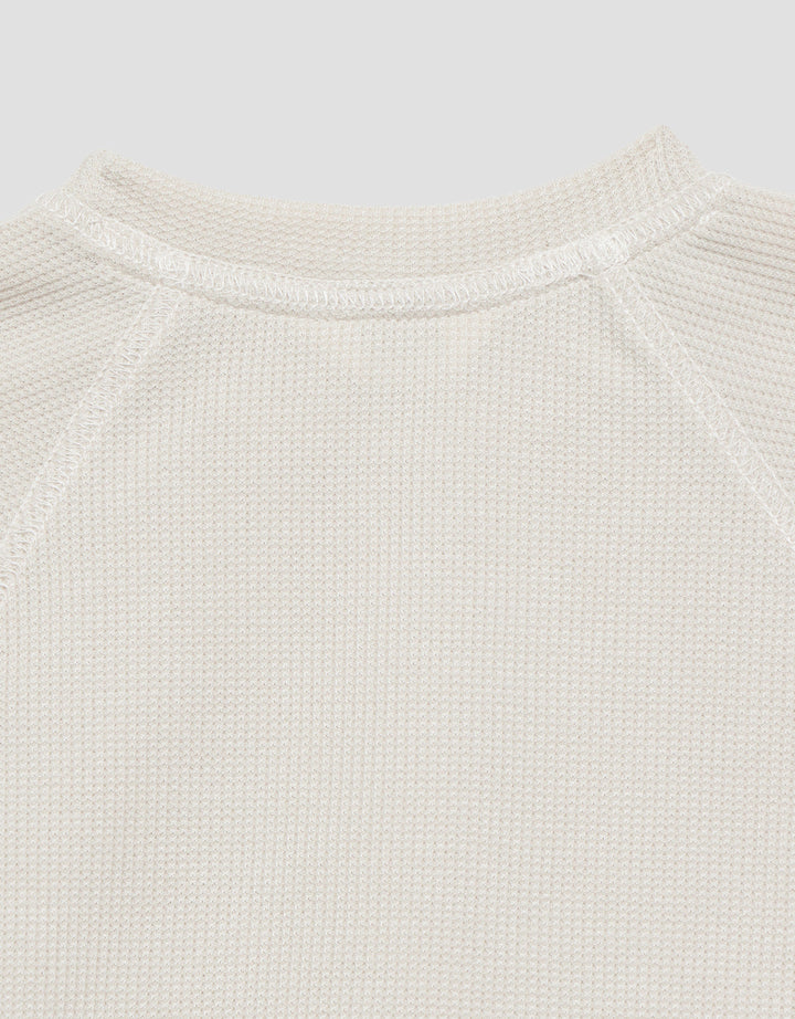 Little M Textured Waffle Obras Setelan Anak Laki-laki