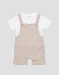 Little M Knit Waffle Polos Jumpsuit Overall Anak Laki-laki