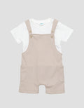Little M Knit Waffle Polos Jumpsuit Overall Anak Laki-laki