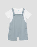 Little M Knit Waffle Polos Overall Anak Laki-laki