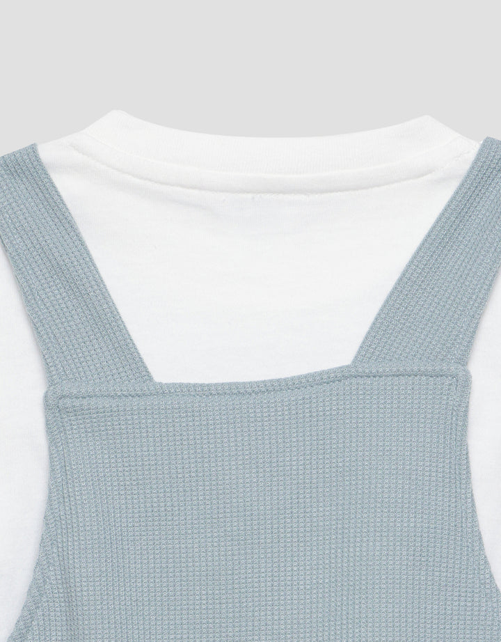 Little M Knit Waffle Polos Overall Anak Laki-laki