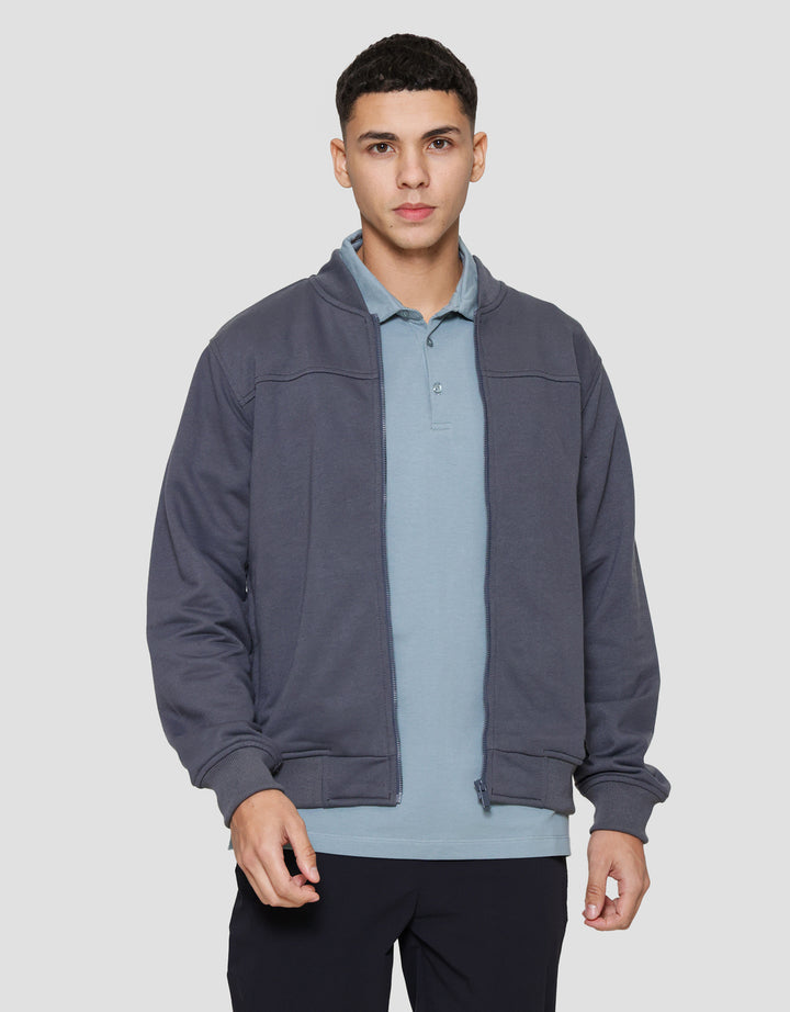 Cole Knit Interlock Basic Jaket Pria