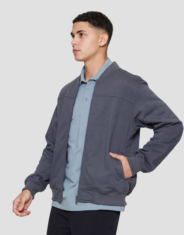 Cole Knit Interlock Basic Jaket Pria