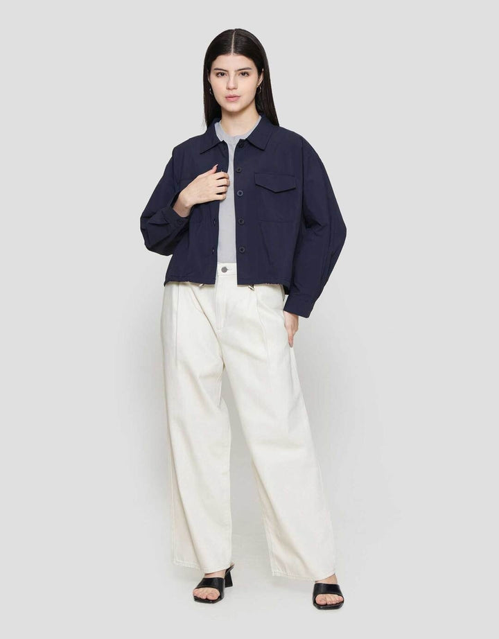 Suko Sheer Kemeja Lengan Panjang Wanita