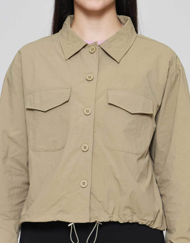 Suko Sheer Kemeja Lengan Panjang Wanita