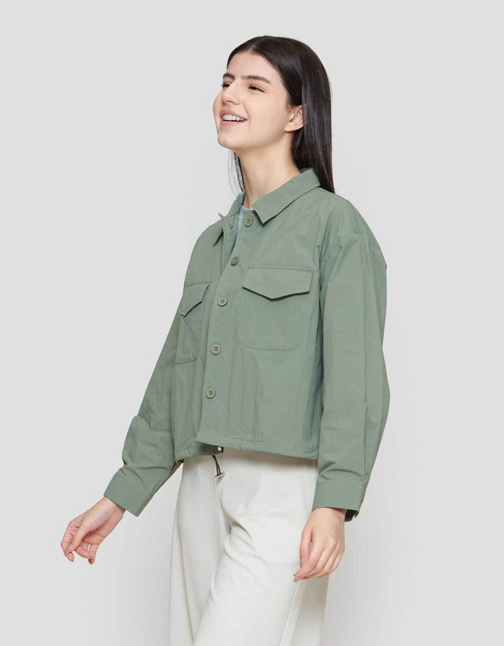 Suko Sheer Kemeja Lengan Panjang Wanita