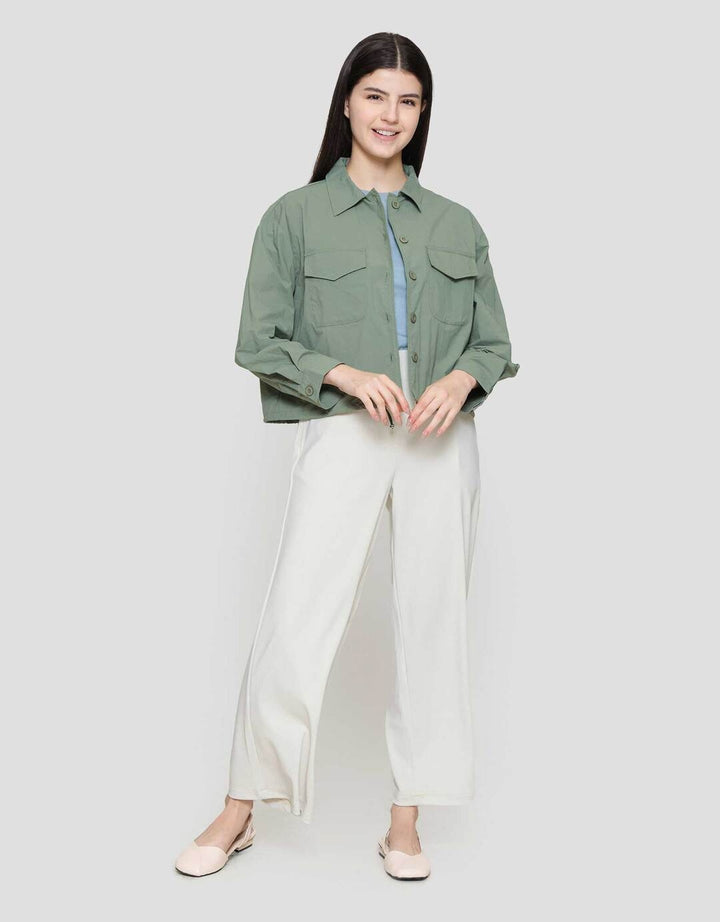 Suko Sheer Kemeja Lengan Panjang Wanita