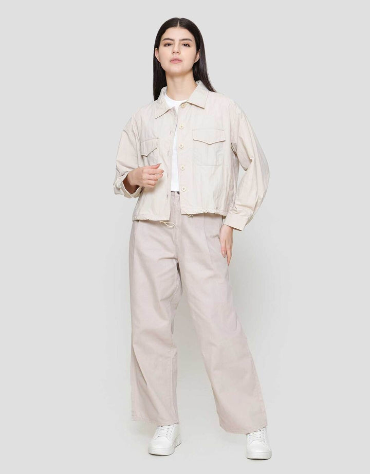 Suko Sheer Kemeja Lengan Panjang Wanita