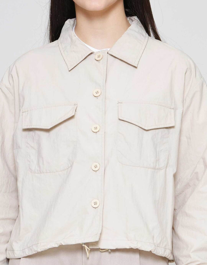 Suko Sheer Kemeja Lengan Panjang Wanita