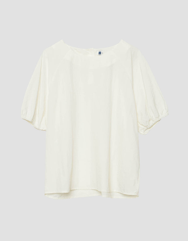 Suko Kerah Bulat Lengan Pendek Blouse Wanita