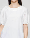 Suko Kerah Bulat Lengan Pendek Blouse Wanita