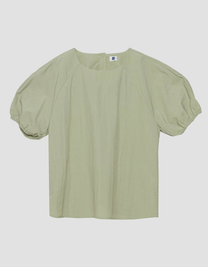 Suko Kerah Bulat Lengan Pendek Blouse Wanita