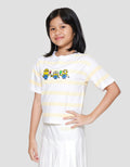 Character Minions Stripes Kaos Anak Perempuan