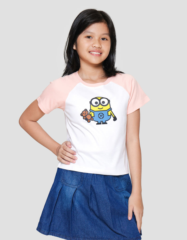 Character Minions Raglan Kaos Anak Perempuan