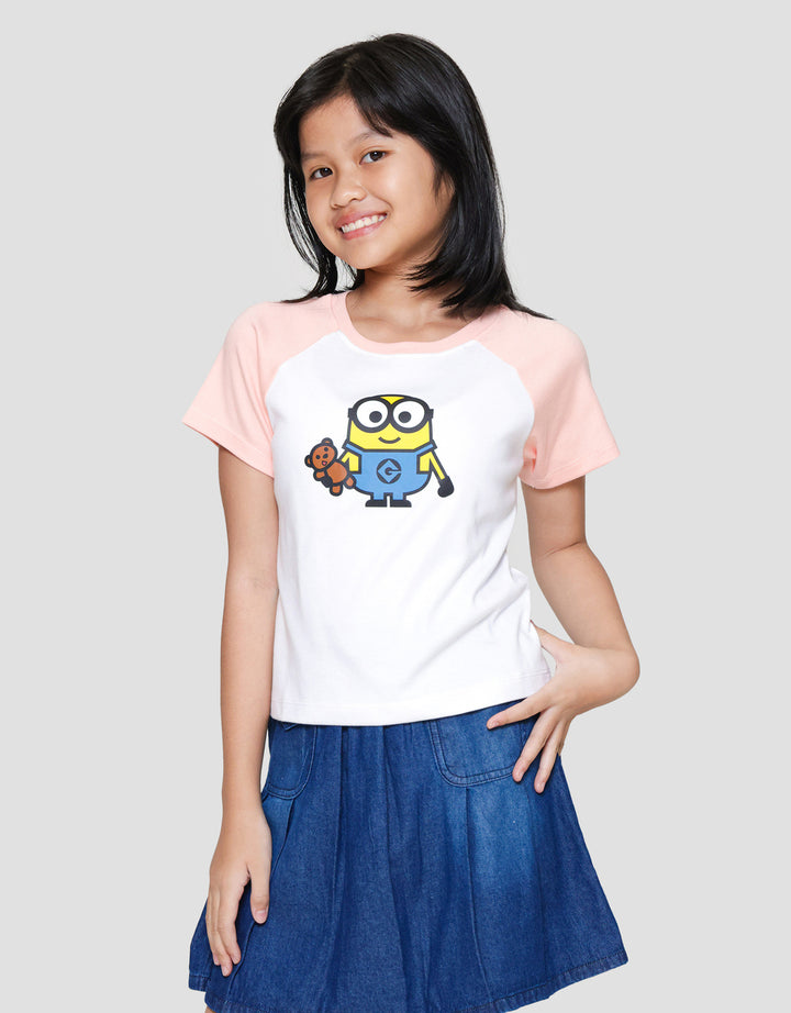 Character Minions Raglan Kaos Anak Perempuan