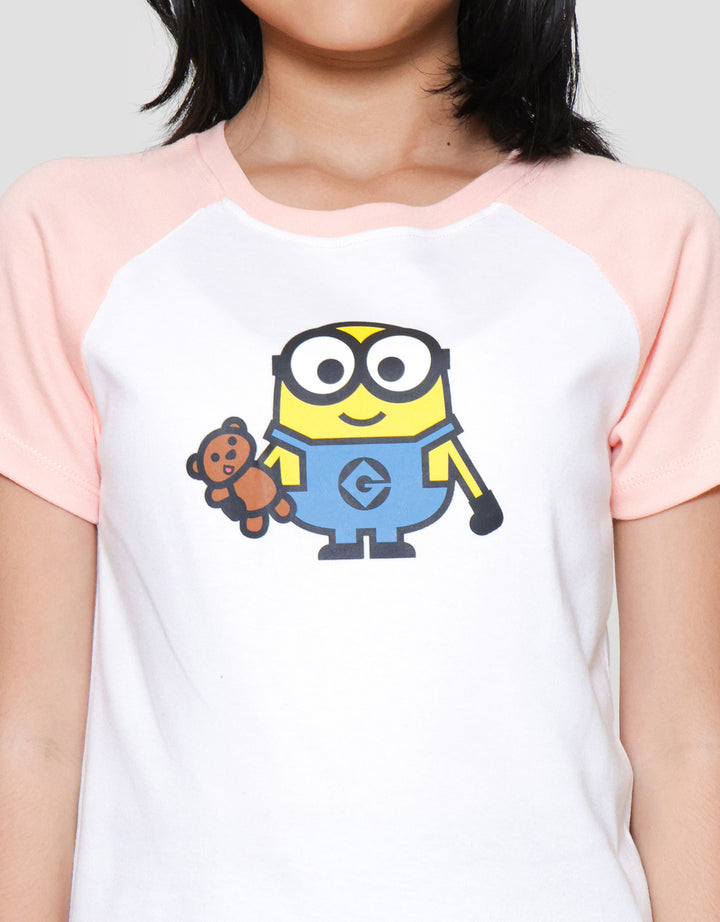 Character Minions Raglan Kaos Anak Perempuan