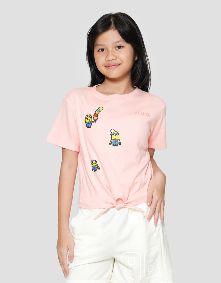 Character Minions Ikat Depan Kaos Anak Perempuan