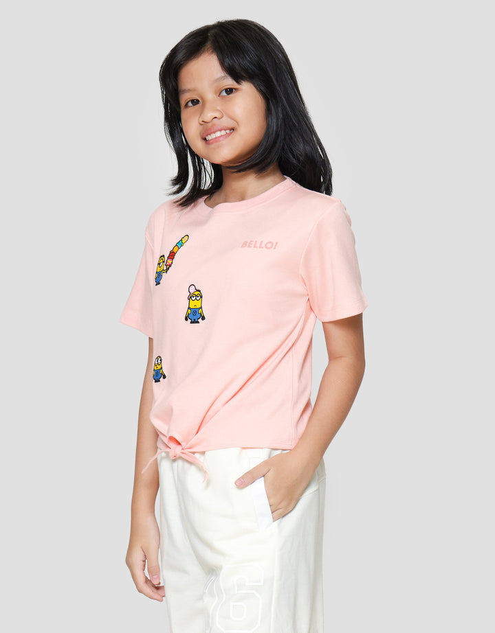Character Minions Ikat Depan Kaos Anak Perempuan