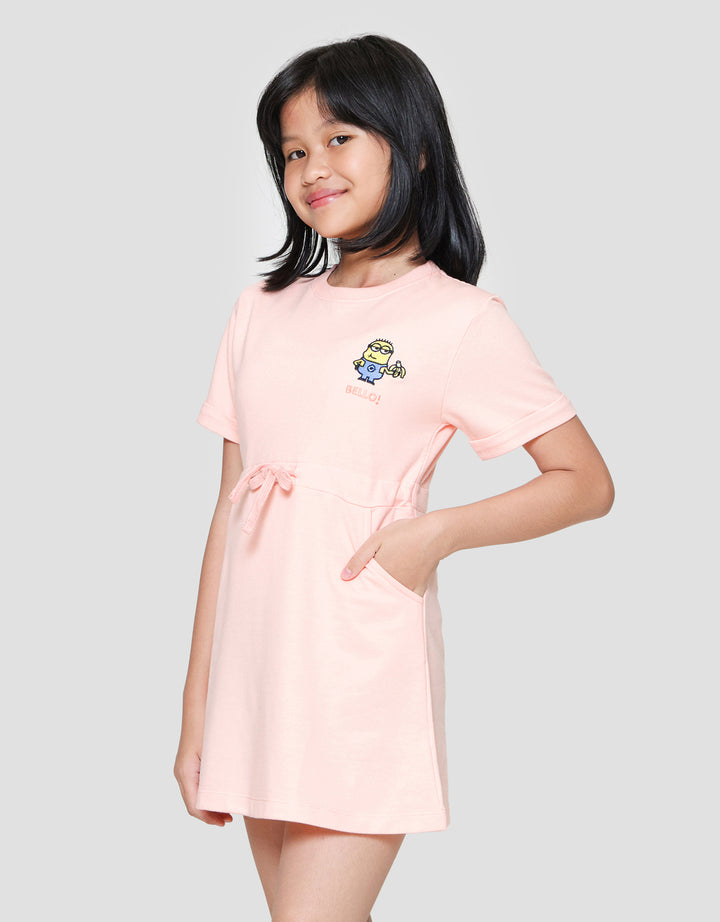 Character Minions Midi Dress Anak Perempuan