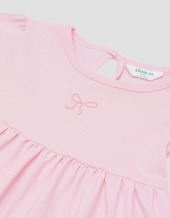 Little M Jersey Embro Pita Dress Bayi Perempuan