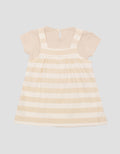 Little M Icon Bear Stripe Midi Dress Anak Perempuan