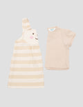 Little M Icon Bear Stripe Midi Dress Anak Perempuan