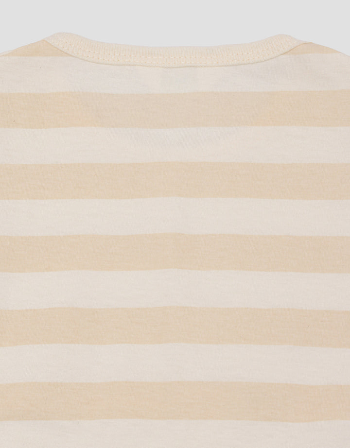 Little M Jersey Ss Bear Stripe Pakaian Setelan Anak Perempuan