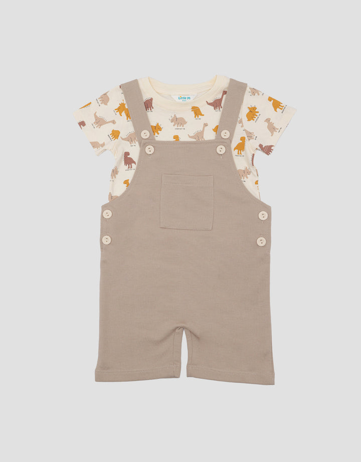 Little M Fun Dinosaurs Logo Overall Anak Bay- Laki-laki