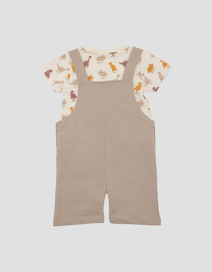 Little M Fun Dinosaurs Logo Overall Anak Bay- Laki-laki