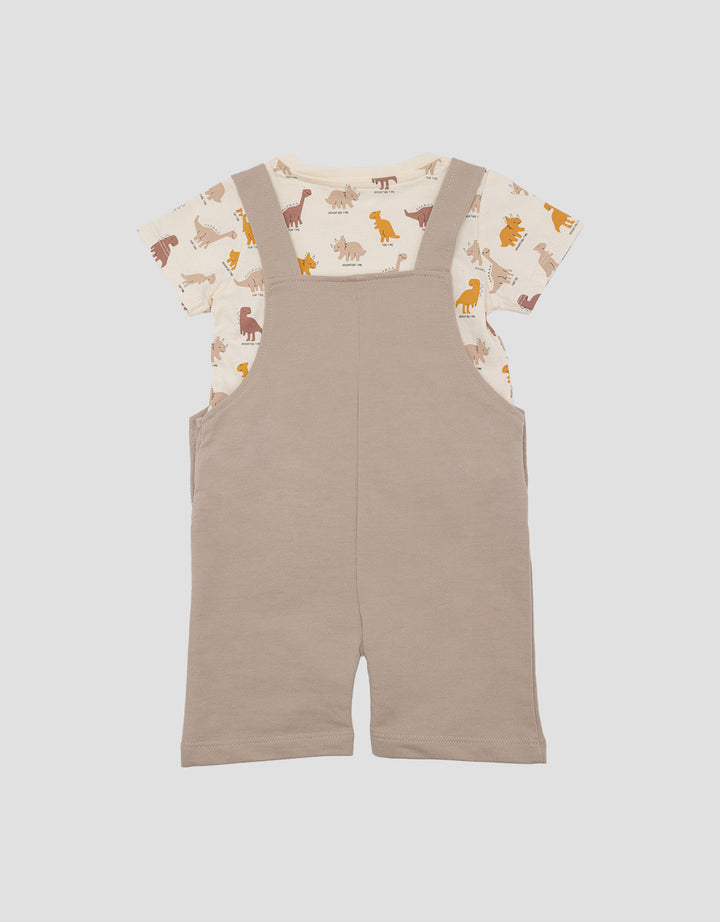Little M Fun Dinosaurs Logo Overall Anak Bay- Laki-laki