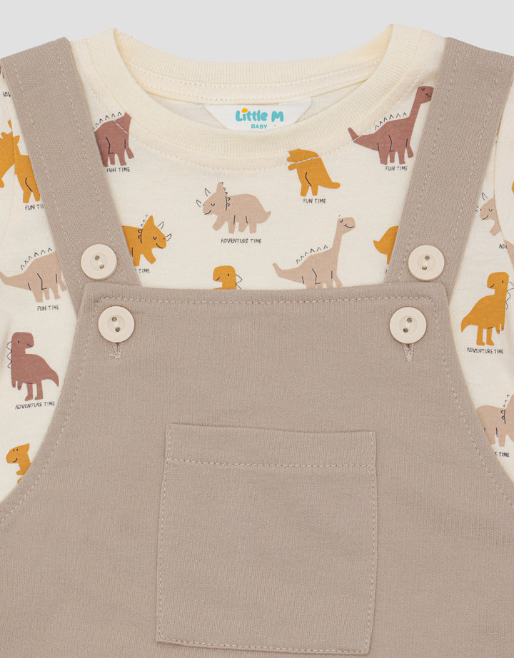Little M Fun Dinosaurs Logo Overall Anak Bay- Laki-laki