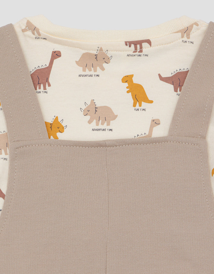 Little M Fun Dinosaurs Logo Overall Anak Bay- Laki-laki