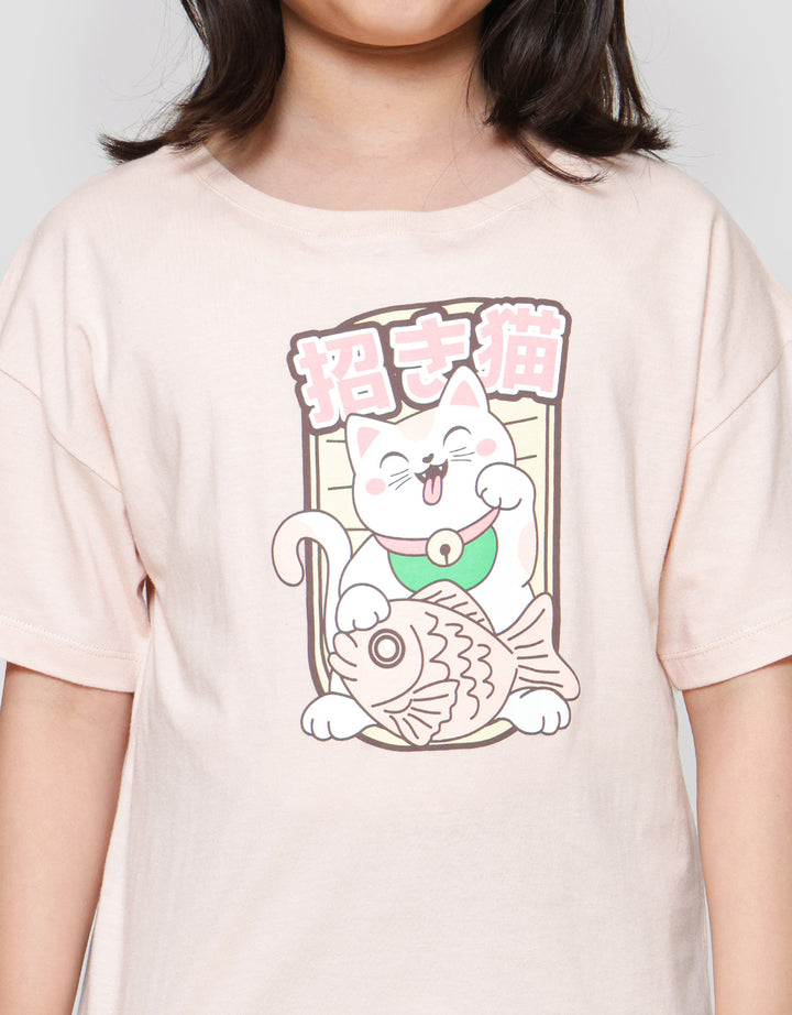 Nevada Sushi Animal Catfish Kaos Anak Perempuan