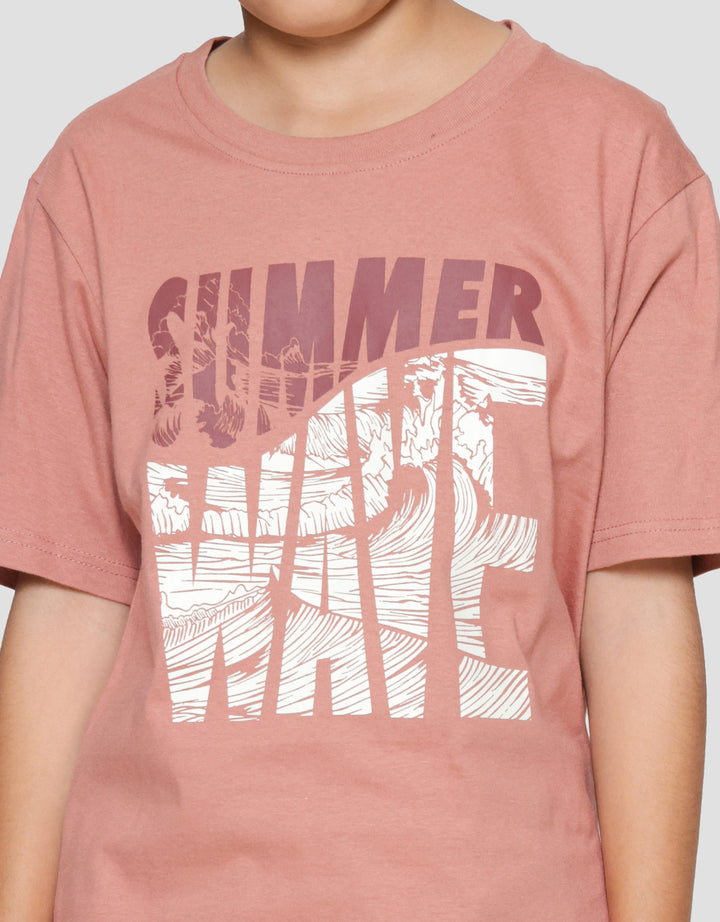 Nevada Print Summer Wave Kaos Anak Laki-laki