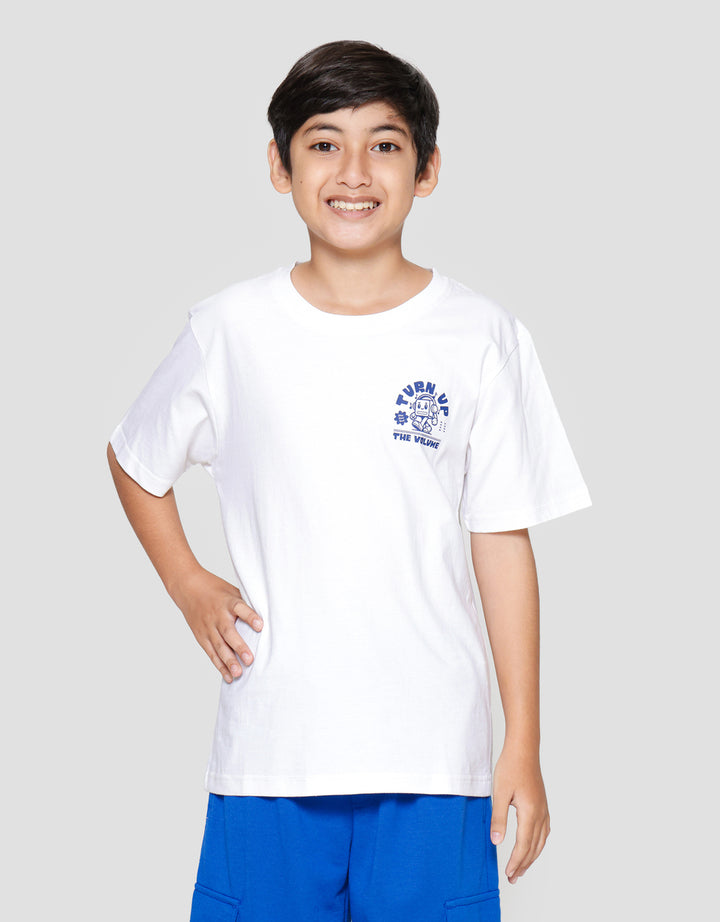 Nevada Print Robot Turn Up Kaos Anak Laki-laki