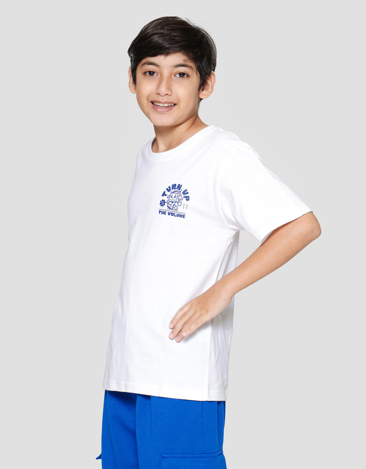 Nevada Print Robot Turn Up Kaos Anak Laki-laki