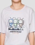Nevada Print Robot Two Sided Print Happiness Kaos Anak Laki-laki