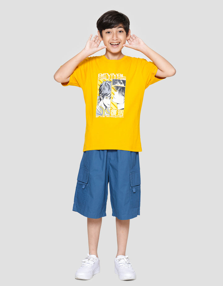 Nevada Print Anime Revival Kaos Anak Laki-laki