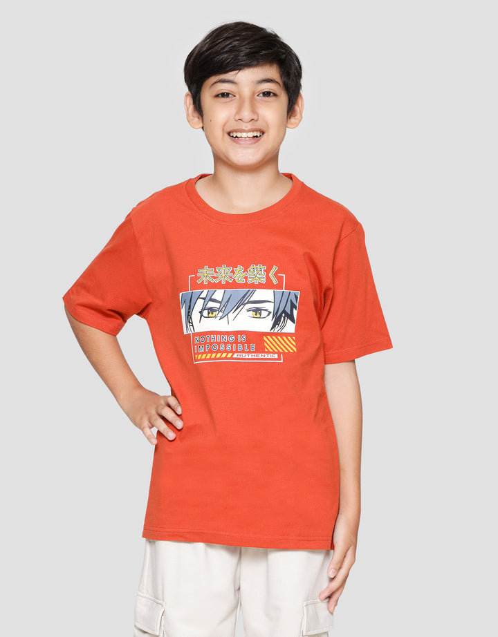 Nevada Print Anime With Quotes Kaos Anak Laki-laki