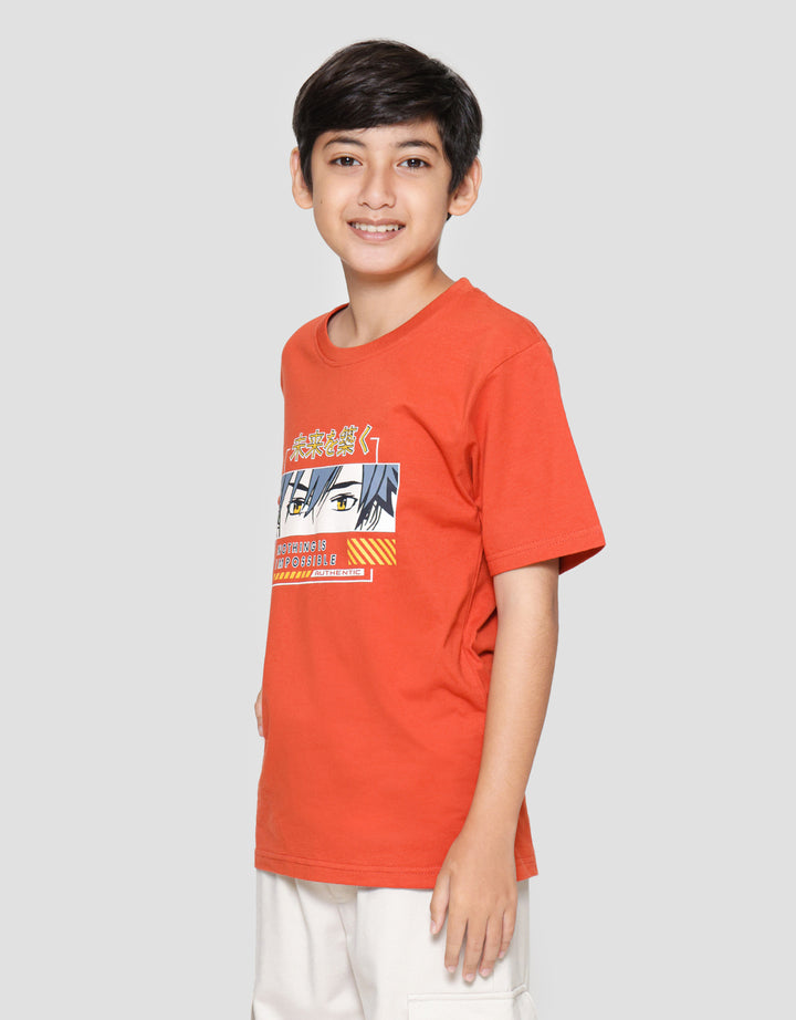 Nevada Print Anime With Quotes Kaos Anak Laki-laki