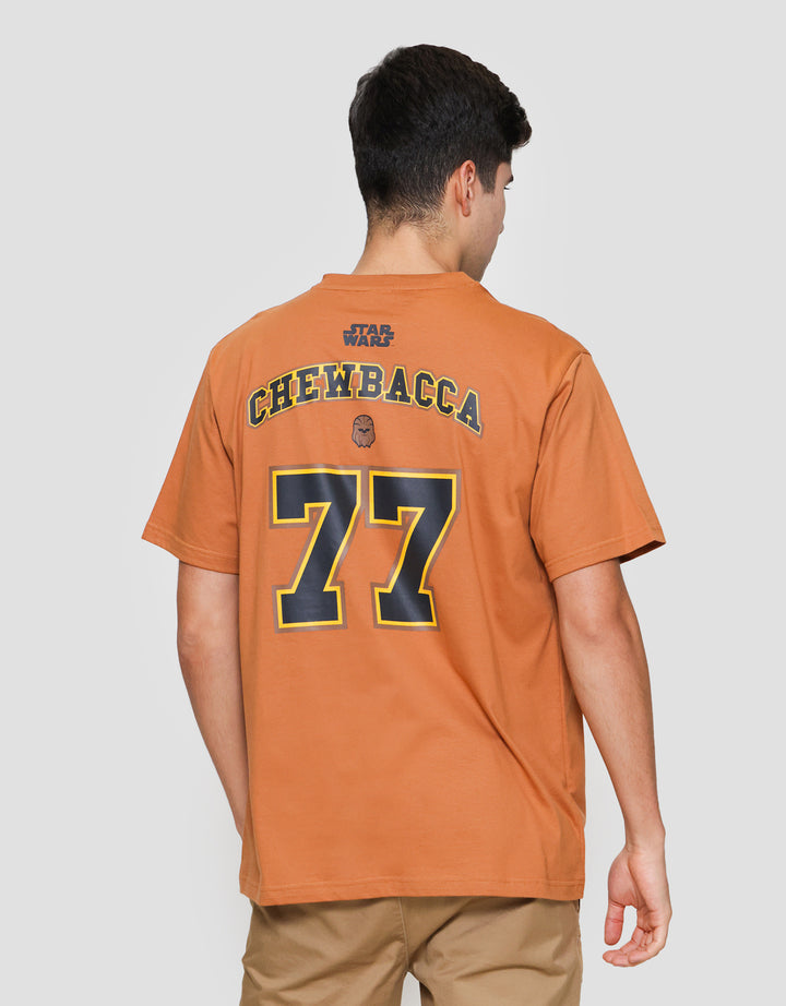 Star Wars Lucas Varsity Look No 77 - Chewbacca Print Kaos Pria