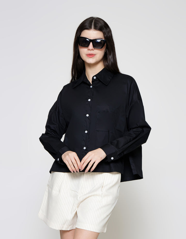 ZES Basic Plain Kemeja Wanita NIFWT005