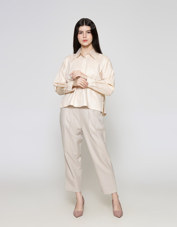 ZES Basic Plain Kemeja Wanita NIFWT005