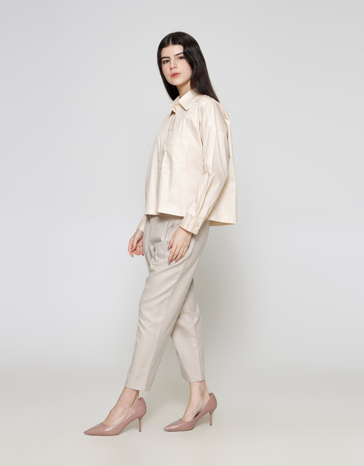 ZES Basic Plain Kemeja Wanita NIFWT005
