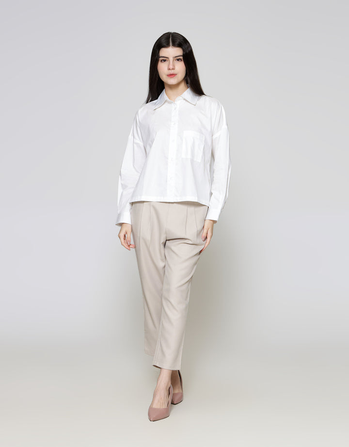 ZES Basic Plain Kemeja Wanita NIFWT005
