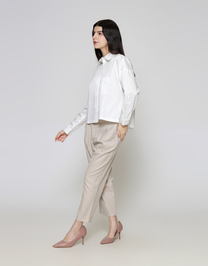 ZES Basic Plain Kemeja Wanita NIFWT005