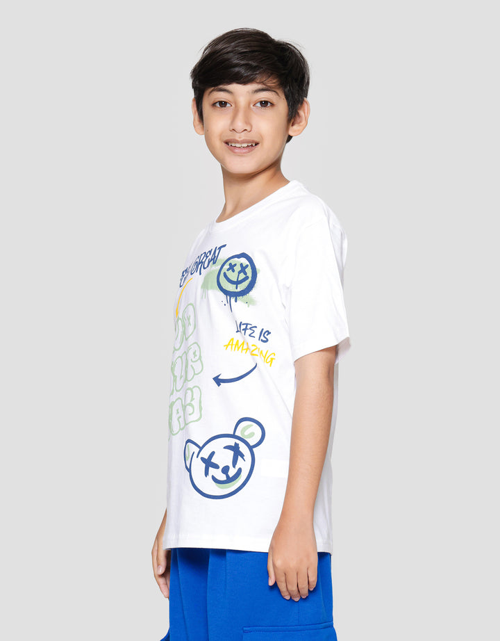 Nevada Print Graffiti Find Your Way Bear Kaos Anak Laki-laki