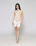 ZES Knit With Fashion Button Vest Wanita MPROW003