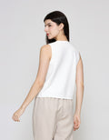 ZES Knit With Fashion Button Vest Wanita MPROW003