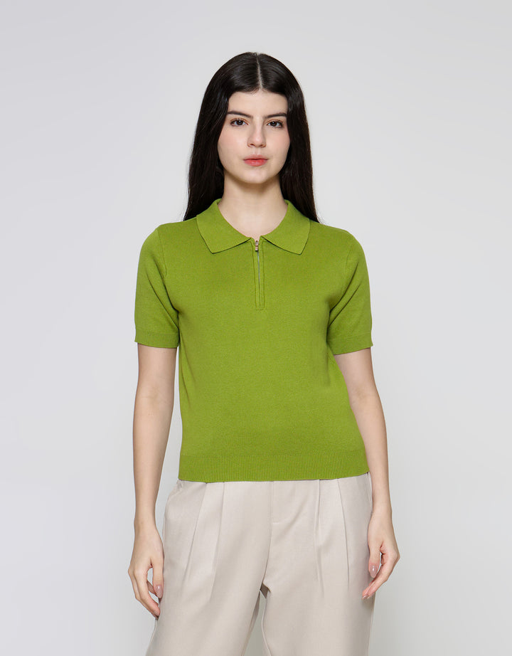 ZES Basic Knit Kaos Polo Wanita MPRTP001